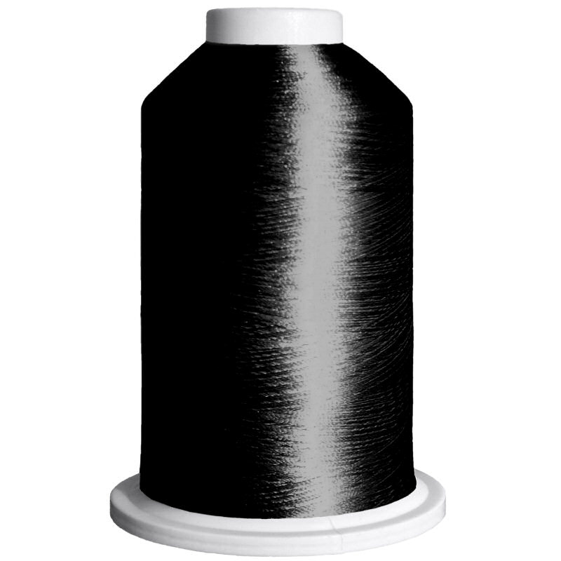 Polyester Embroidery Thread, Black, 5000m cone